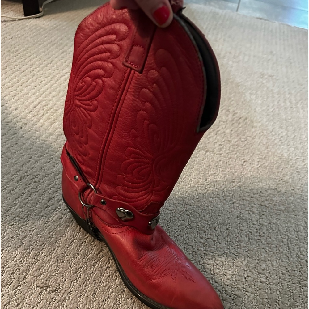 Red cowboy boots